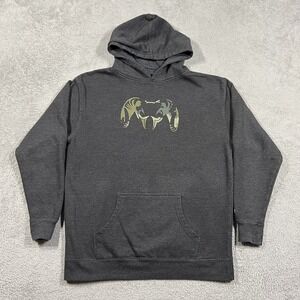 KUIU Hoodie Kids Boys XL Gray Pullover Fleece Sweatshirt Sweater Outdoors